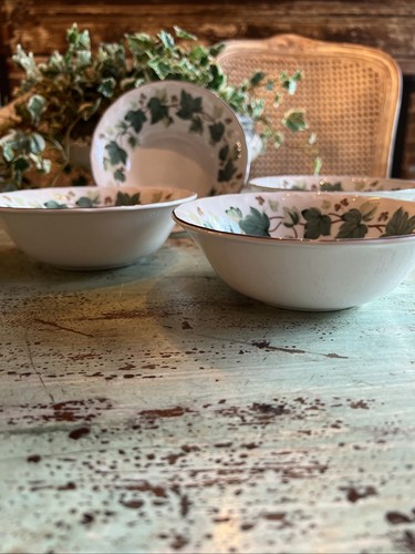 Set of 4 Vtg Nikko GREENWOOD 6-1/4" Soup Cereal Bowls Casual Living Japan EUC - Picture 2 of 4