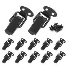 12 PCS Black 304 Stainless Steel Spring Loaded Toggle Buckle Catch Latch 1.8 In