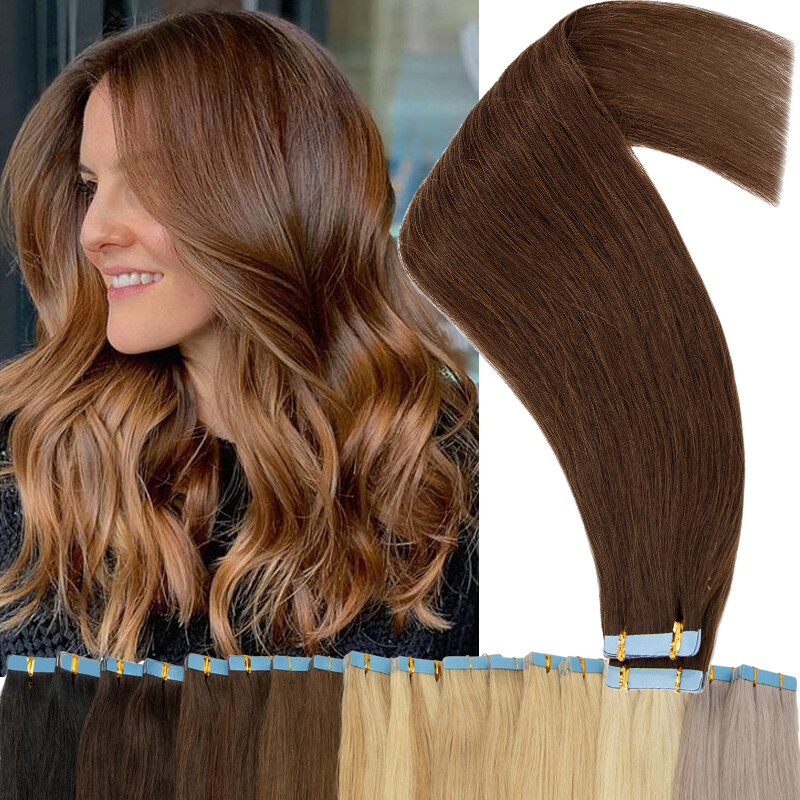 Hair Wigs Remy Hair Extensions Quality Thick Tape In Remy 100