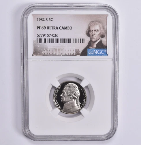 PF69 UCam 1982-S Jefferson Nickel NGC Special Lbl