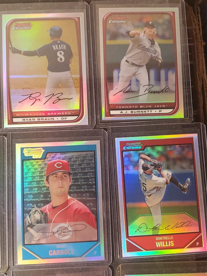 (29) 2007-2008 Bowman Chrome Refractors, Blue Refractor, X-fractors Semi-Stars - Изображение 4 из 4