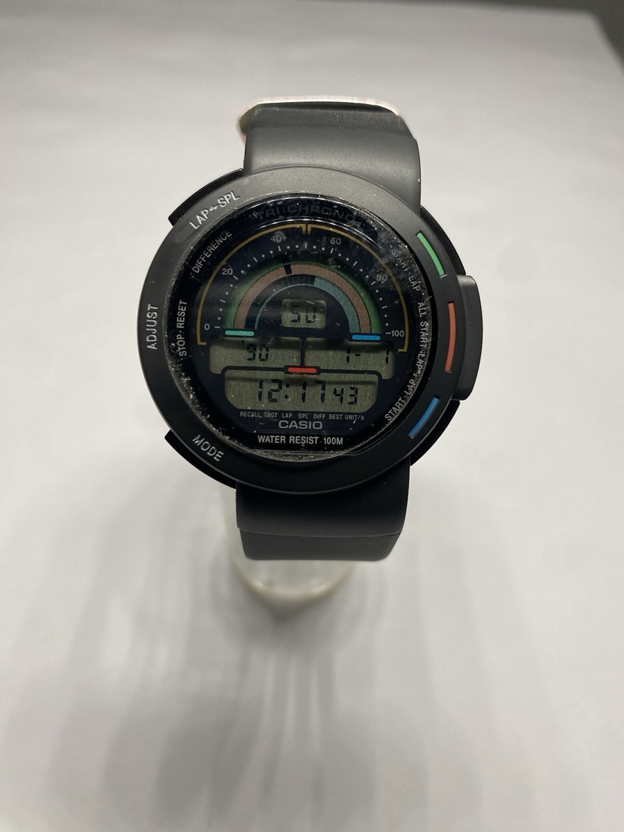 Vintage Casio Trc-100 Tri Chrono Alarm Chrono LCD Watch Vintage Casio Trc-100 Tri Chrono Alarm Chrono LCD Watch