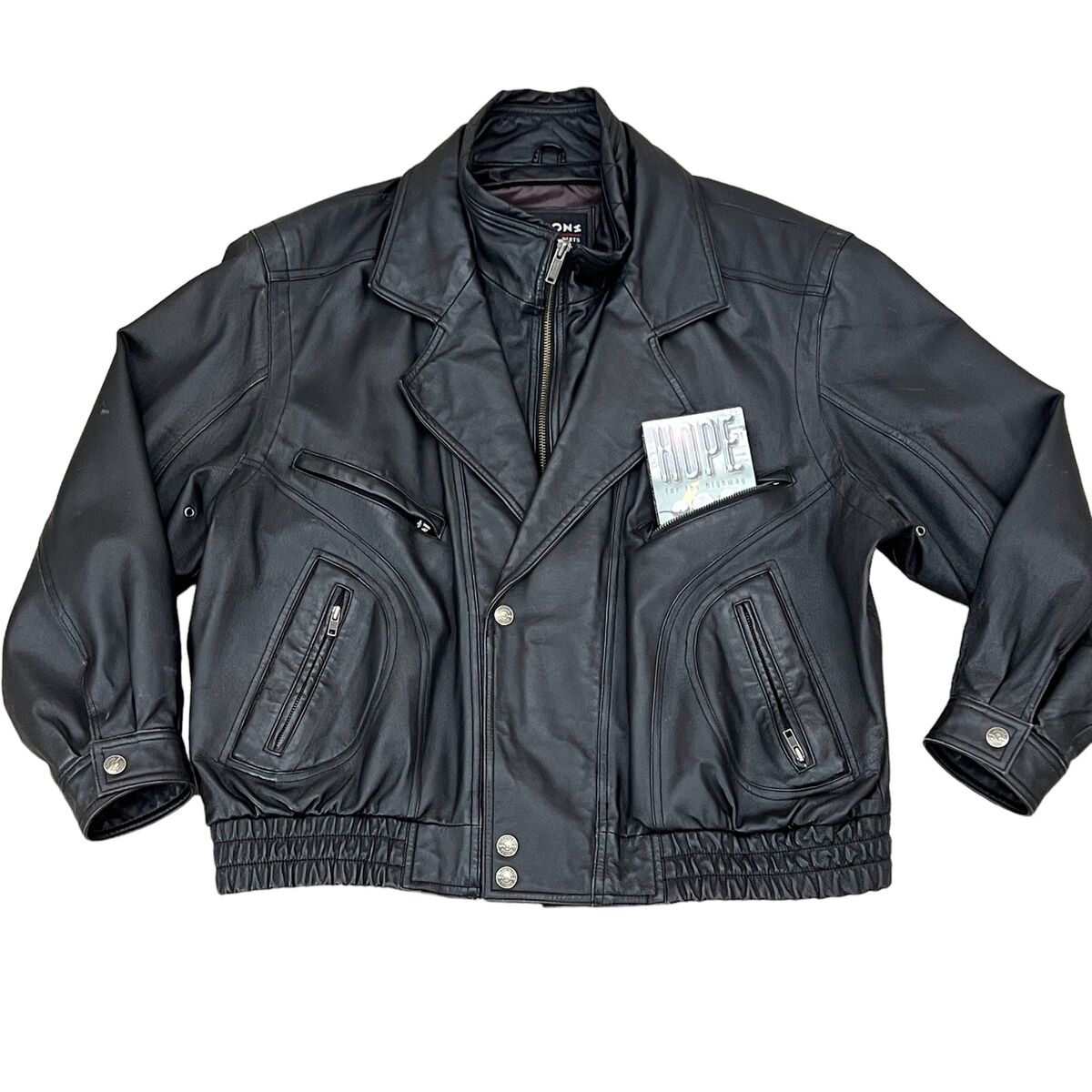 Men's VTG 80s Wilsons Leather Motorcycle Bomber Jacket Black Size 1X | eBay Men's VTG 80s Wilsons Leather Motorcycle Bomber Jacket Black Size 1X | eBay