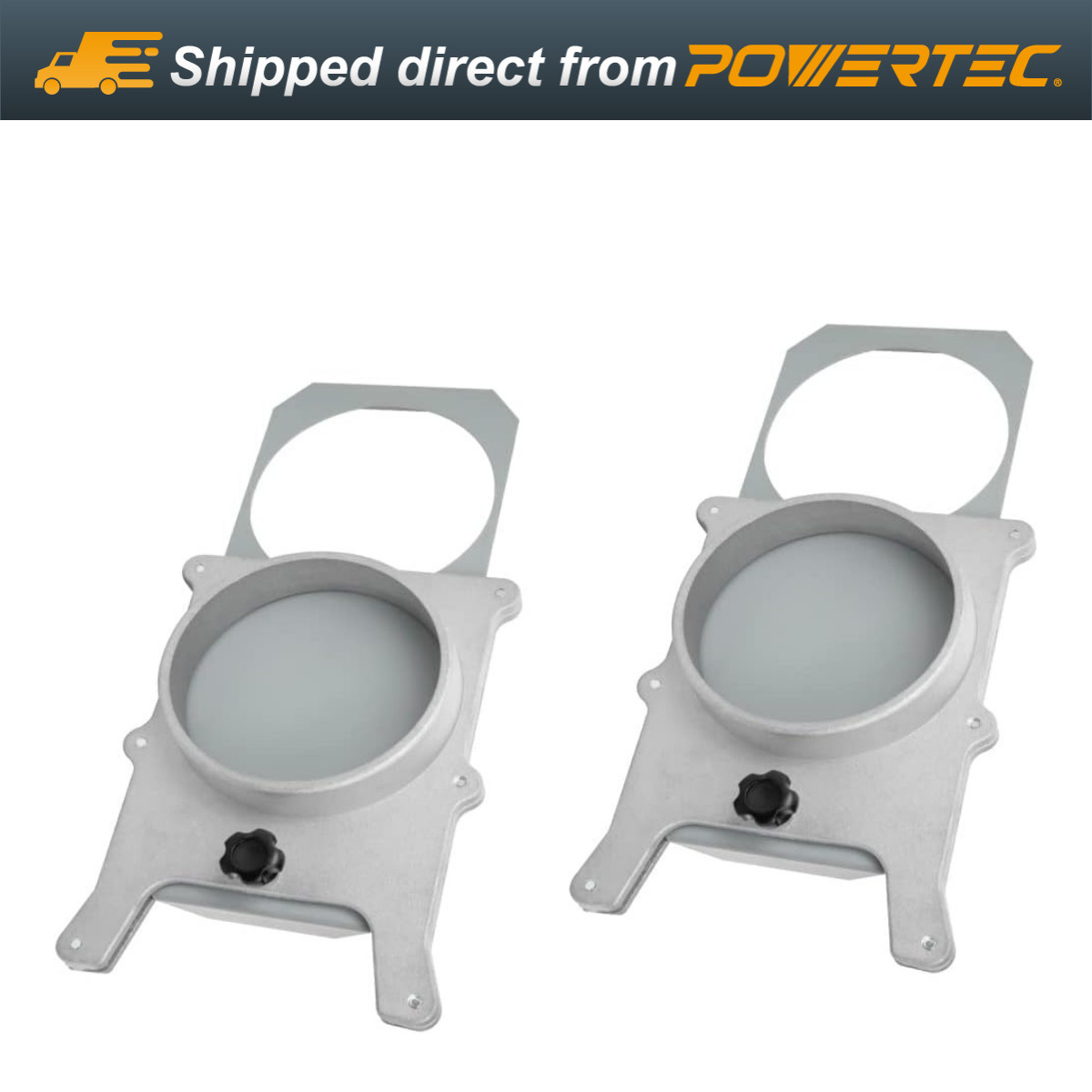 POWERTEC 70135-P2 4" Aluminum Blast Gate for Dust Collector/