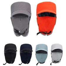 Men Women Winter Warm Hat Face Mask Ear Flaps Ski Fluffy Faux Fur Cap Headwear