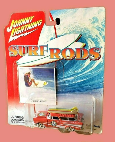 2003 Johnny Lightning 1957 CHEVY NOMAD Pink Surf Rods Series 1:64 Station Wagon - Picture 2 of 12