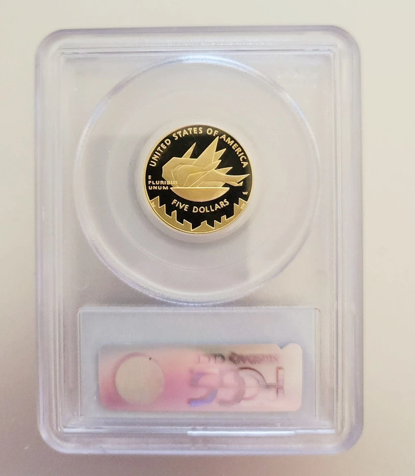 2002-W Salt Lake City Olympics $5 Gold Five Dollar Proof Commem. PR70DCAM PCGS - Image 2 of 2