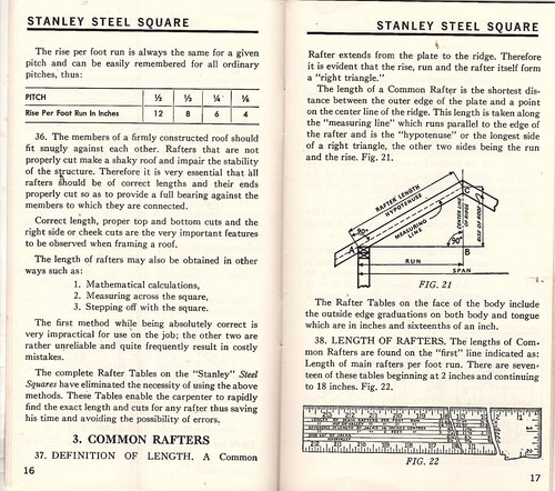 How to Use the Stanley Steel Square 1967 Booklet Stanley Tools New Britain CT - Picture 5 of 8