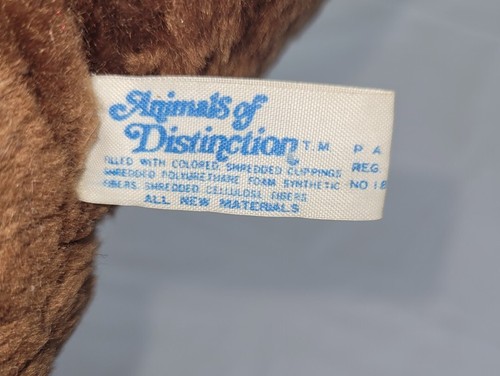 Vintage Knickerbocker Tiere der Unterscheidung 12 Zoll Braunbär mit Gelenken Stofftier - Bild 10 von 10
