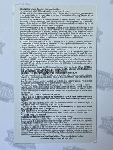 2006 NASCAR 3M Performance 400 Ticket Michigan 6/18/06 Kasey Kahne Winner - Bild 2 von 2