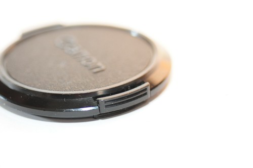 Canon FD C-58 58mm front lens cap all black Genuine product vintage from 70's - Imagen 4 de 4