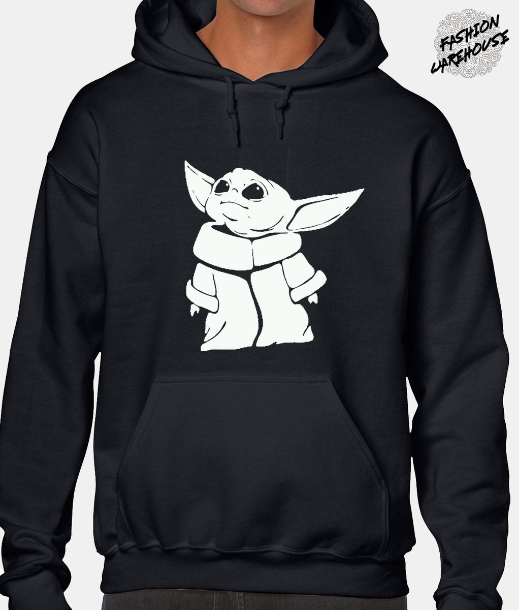 Baby Yoda Silhouette Hoody Hoodie Funny Cute Star Trooper Storm Boba Jedi  Wars