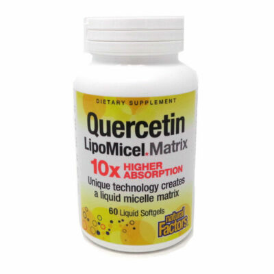 Natural Factors Quercetin LipoMicel Matrix, 60 Liquid Softgels Exp.6/27 