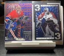 1994-95 Flair Hot Numbers #8 Patrick Roy + Pinnacle Take A Number #TN4