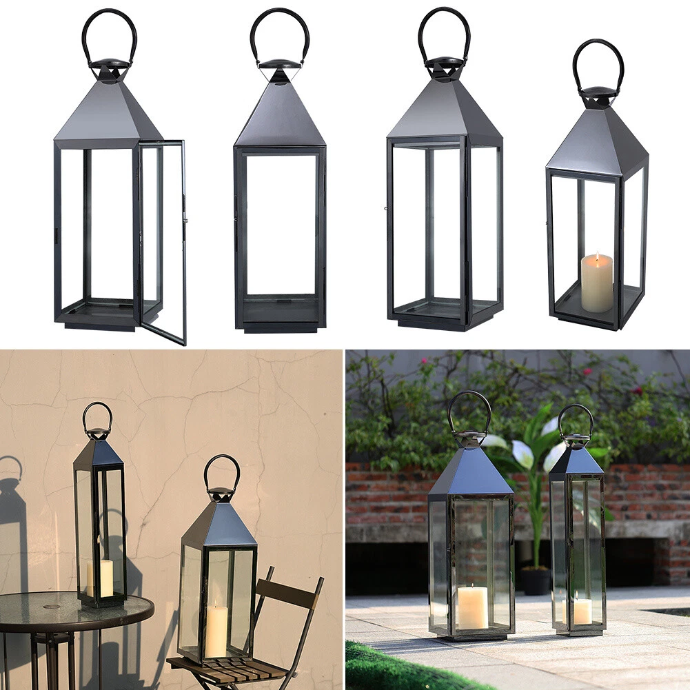 Black tea light lantern deals