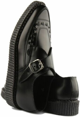 UNDERGROUND Apollo Unisexe Cuir Creeper Chaussures en Noir Taille UK 3 - 12 - Picture 4 of 12