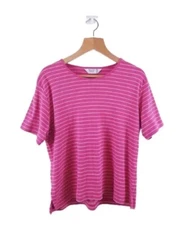 Tigi LADIES Pink  stripes Short sleeves JERSEY TUNIC TOP 14