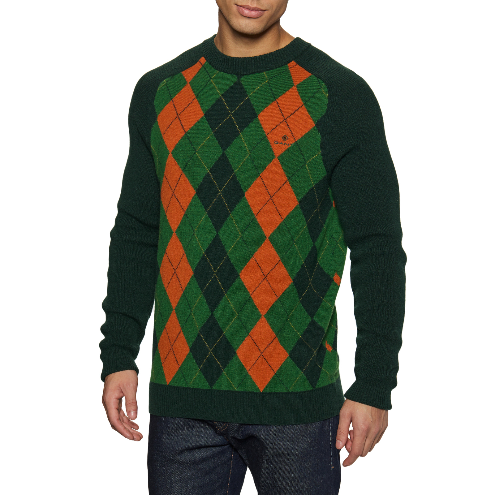 Gant Argyle Crew Neck Mens Jumper 
