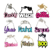 Colorful alphabet ZOMBIE boo WITCH DADDY witch hip hop alphabet