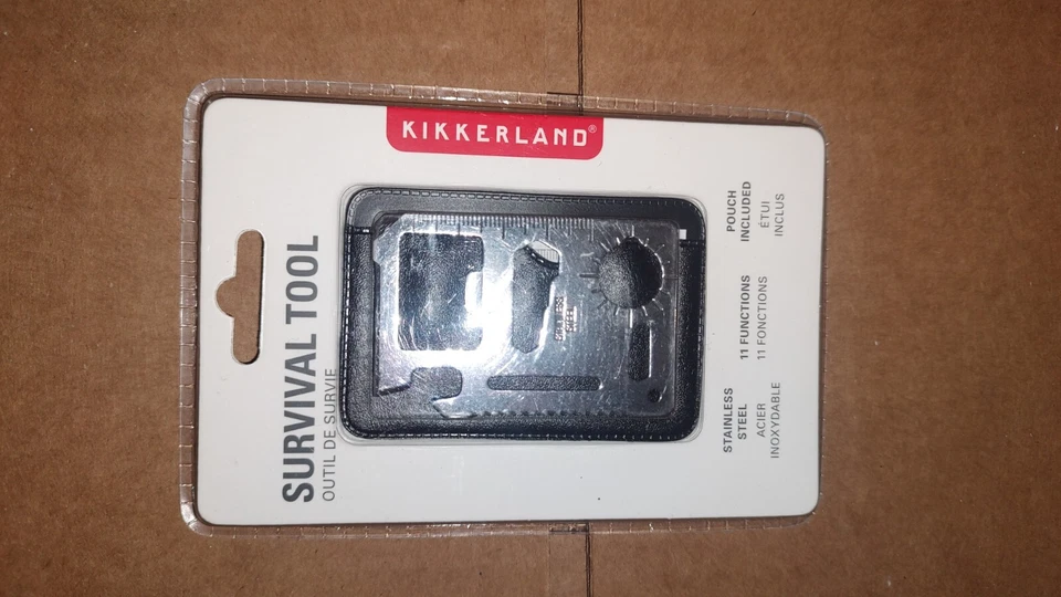 Kikkerland Classic Stainless Steel Survival Tool, Pocket 11 functions + Pouch - Image 3 of 4
