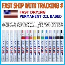 16Pcs Waterproof Permanent Paint Marker Pen For Car Tyre Tire Tread Rubber Metal