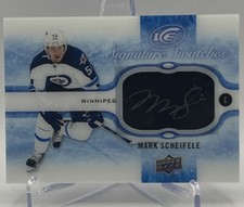 2015-16 Upper Deck Ice Mark Scheifele #SS-MA Signature Swatches Autograph Jets