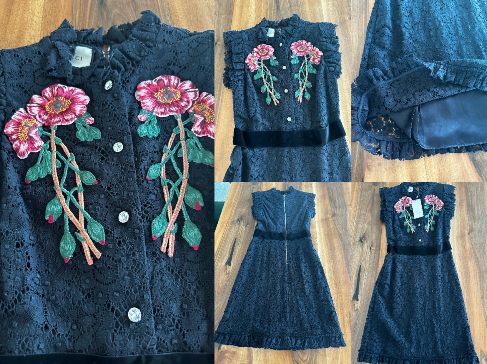 Robe de bal midi ceinture de piste Gucci robe de soirée cocktail robe d'été M