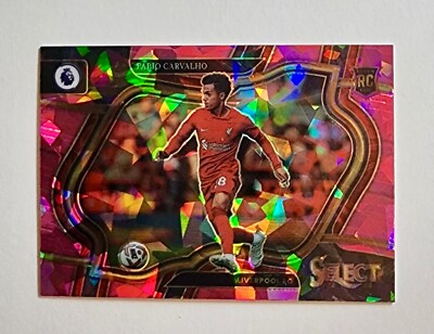 Fabio Carvalho /F Liverpool RC | Pink Cracked Ice Field Level Prizm Rookie Card