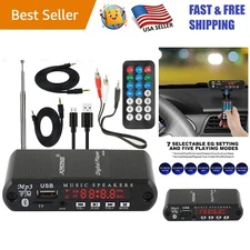 Multimedia Bluetooth Receiver with FM Radio, USB/SD Playback, and Remote Control