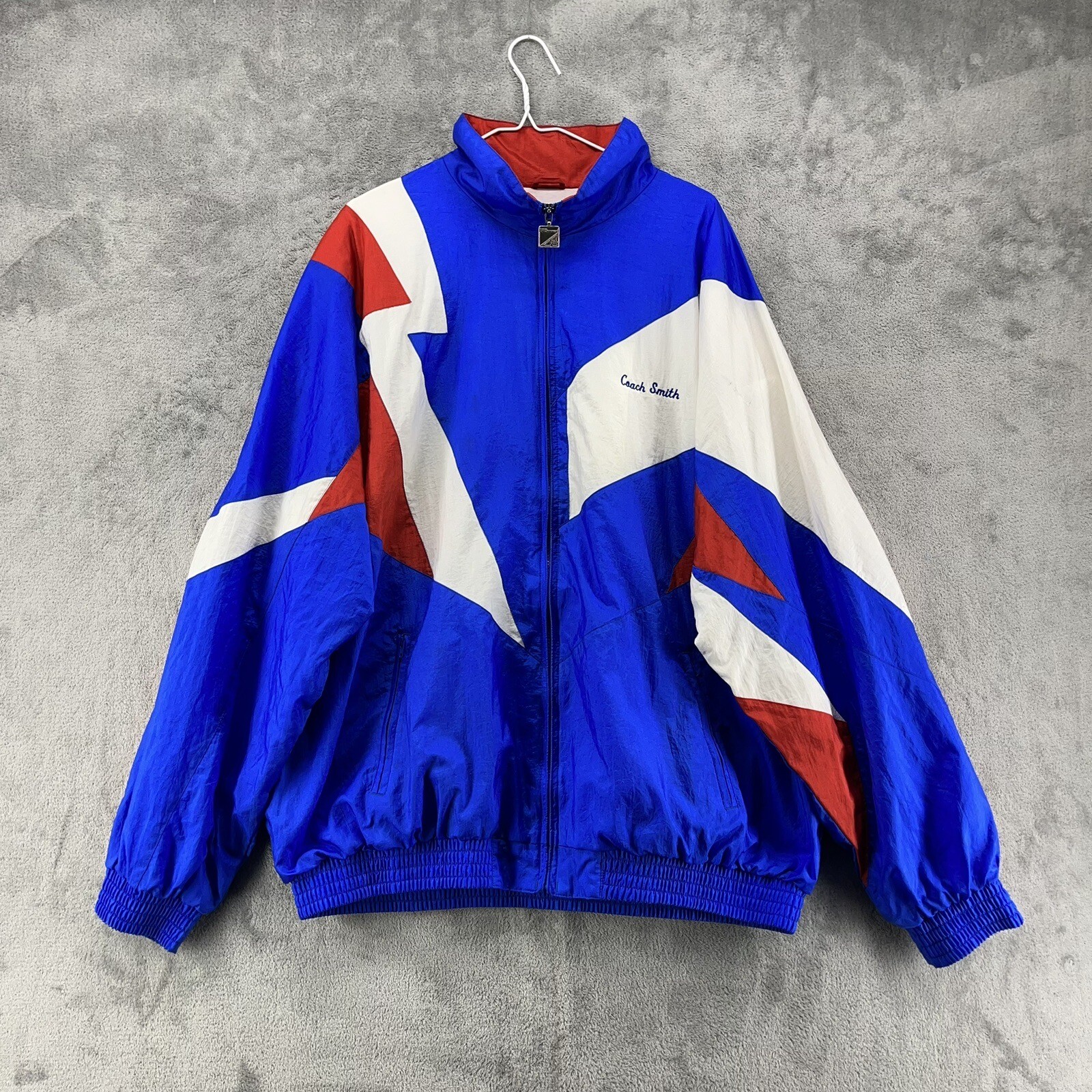 American Team Sports Pro Celebrity Jacket Mens 2XL Red White Blue