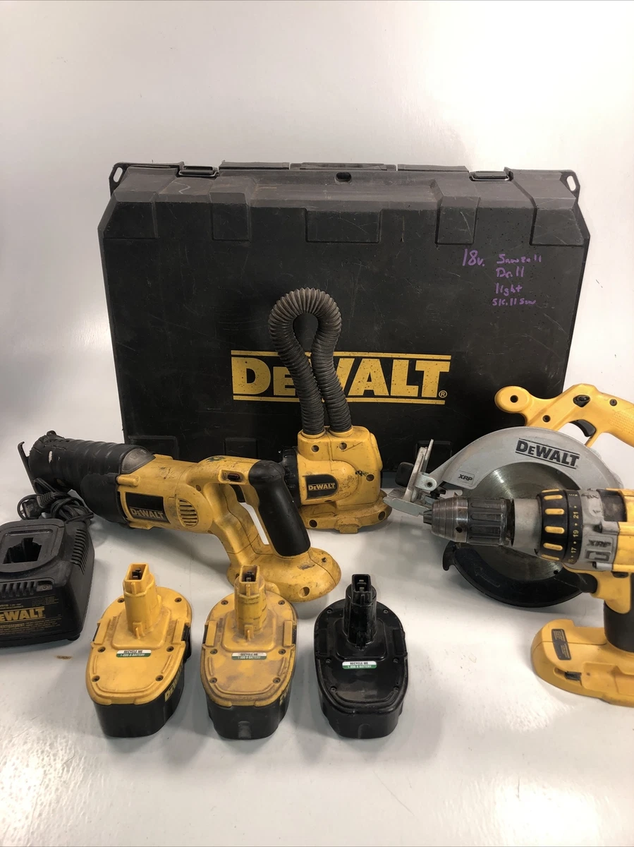 18v Dewalt 5 Tool Set Reciprocating Circular Drill Battery