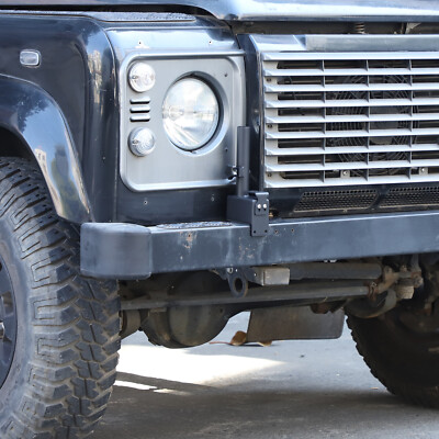 Black Alloy Front Bumper Flagpole Antenna Mount Für LR Defender L316 2004-18