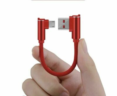 12cm short Fast Micro USB Charging/Data Cable for Samsung Galaxy 90° Right Angle