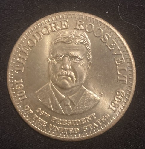 Set Of 4 Presidential Commemorative Coin, Tokens: Truman JFK Lincoln T.Roosevelt - Picture 7 of 10