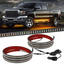 2pcs 70 Inch Truck Emergency Strobe Lights Strip Led Running Board Lights Bar