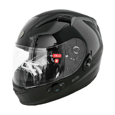 TORC T12B Blade Full Face Bluetooth Motorcycle Street Helmet Glossy Black DOT