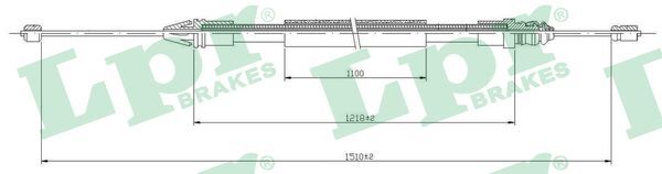 LPR C0710B Cable, Parking Brake For Renault-image