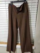 Chaps Womens Brownblue Plaid Pants Size 6, NWOT originally $79