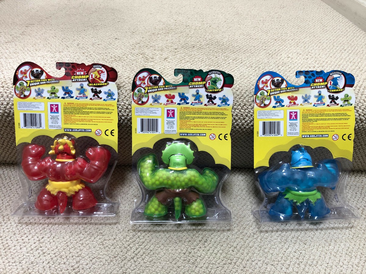 3 Heroes of Goo Jit Zu Dino Power TRITOPS BLAZAGON THRASH Season 3