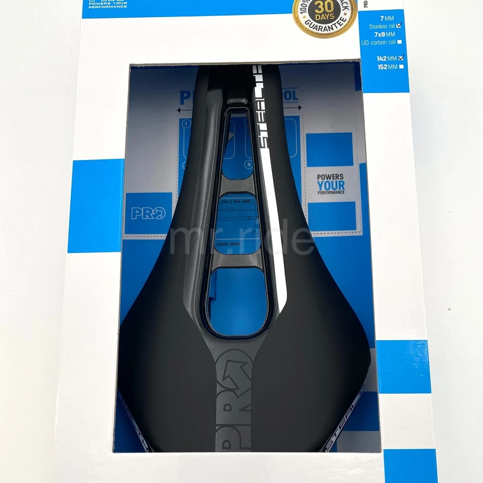 Sillín Shimano PRO STEALTH, riel de acero inoxidable de 7 mm, acolchado EVA, carcasa de carbono 142 mm Foto 3 de 4