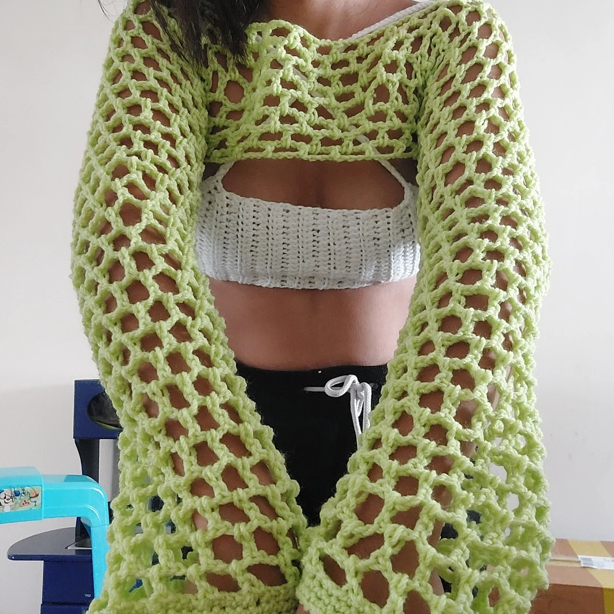 【SCULPTOR】★ Handmade Crochet Bolero Top