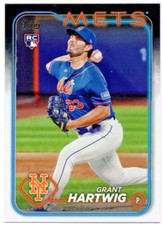 GRANT HARTWIG 2024 Topps Series 1 Base RC #130 New York Mets Baseball Card