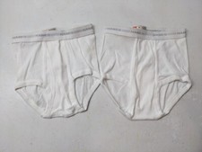 Lot Of 2 Vtg Hanes Boys Briefs Size 6 White 100 Cotton New Underwear NWOT