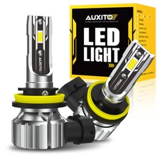 2x Auxito H11 Led Headlight Kit Bulbs High Low Beam Super White 40000lm E2 Eoa