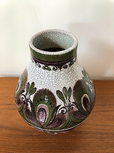German Studio Pottery Vase - 1950's 60's 70s Schaffenacker Style. Signed - Picture 3 of 5
