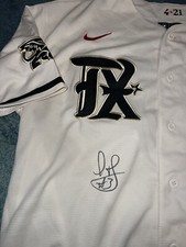 Leody Taveras Signed Texas Rangers Jersey Star Slugger JSA Auth