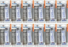 Permatex 80050 Clear RTV Silicone Adhesive Sealant Set (66B) 36oz (12x3oz Tube)