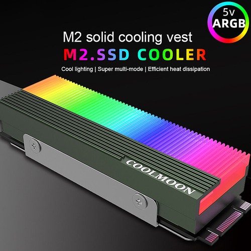 Ordinateur 5V Argb Sync 2280 SSD M2 refroidisseur PC RGB M.2 NVME refroidisseur boîte à chaleur - Photo 6/14
