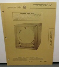 SAMS PHOTOFACT SERVICE MANUAL 92-8 SYLVANIA TV 1-075 1-113 1-114 1-124 1-125