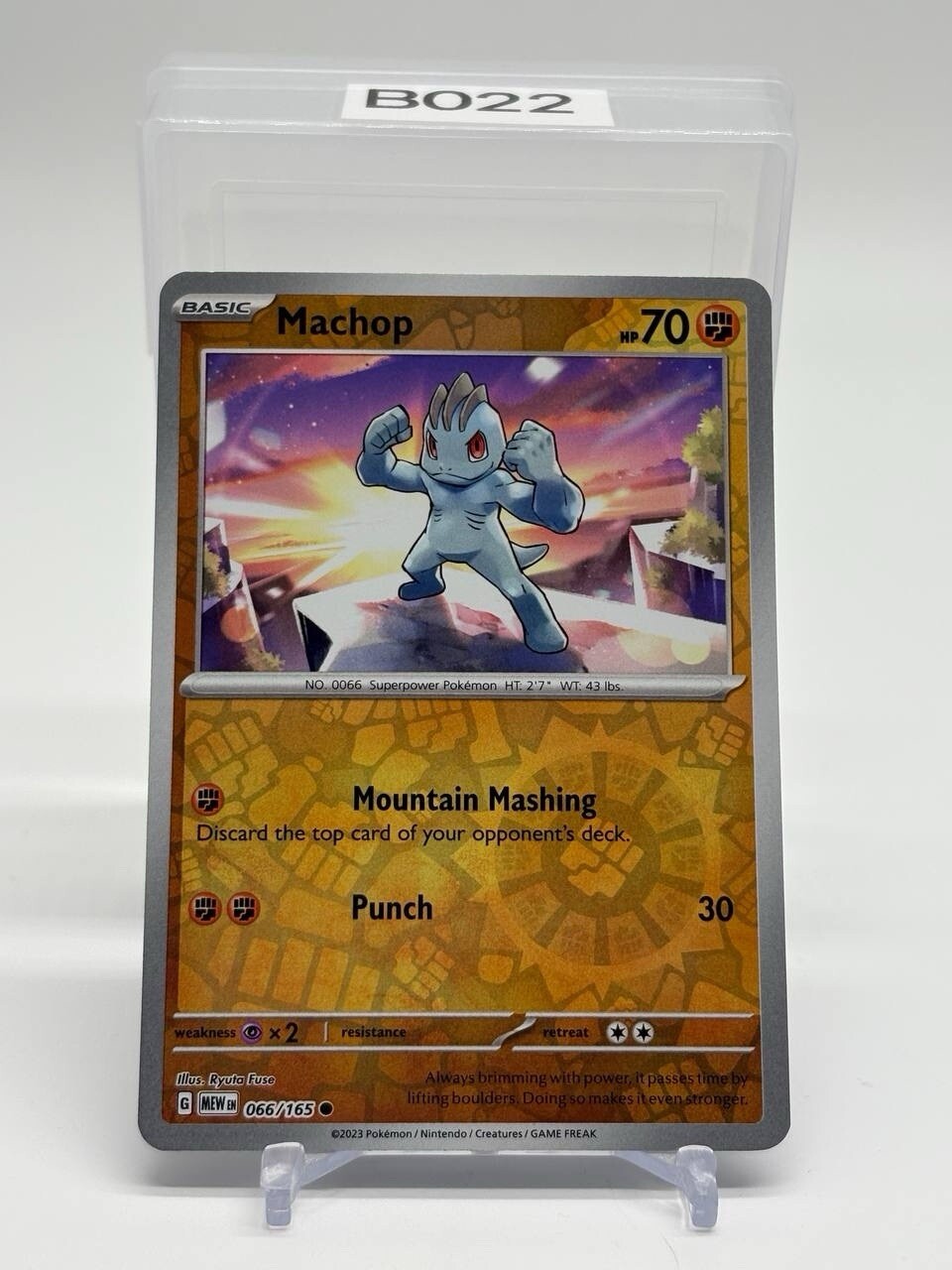 Machop Reverse Holo - 066/165 - Scarlet & Violet 151 Pokemon TCG - NM